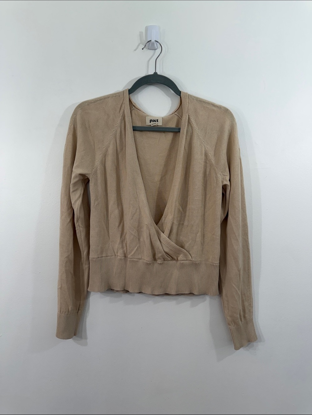 Like New Pact Knit Wrap Sweater